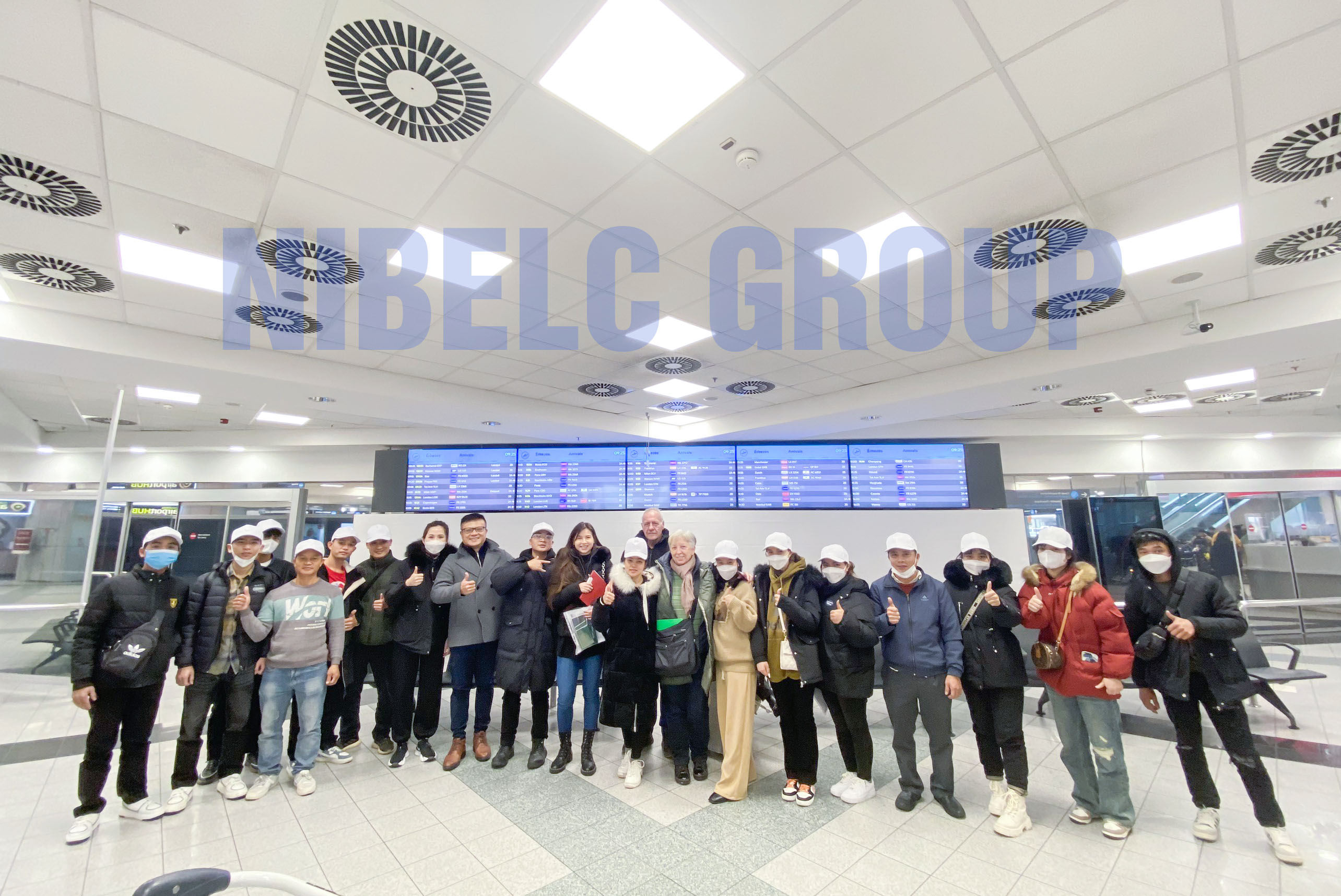 Ngày 12/01/2023 Gần 20 lao động Nibelc Group xuất cảnh đi làm việc tại Hungary